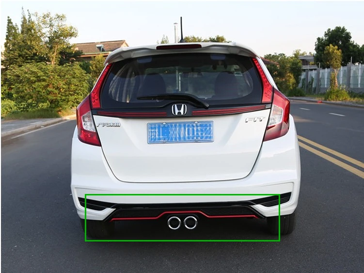 Для HONDA FIT JAZZ диффузор бампер обвес задний бампер для- JAZZ защитные бамперы Бампер перед задний спойлер - Цвет: Серебристый