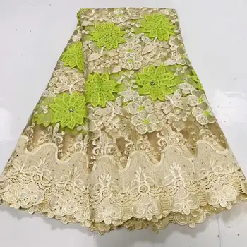 

Hot green Color High Quality Guipure African Lace Fabric 2020 French Cord Lace Fabric Nigeria Lace Fabric for Wedding Dress