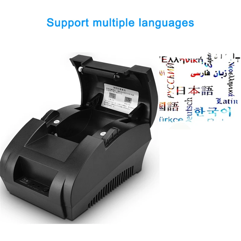 Pos термопринтер 58 мм чековый принтер с Bluetooth USB портом для мобильного телефона Windows Supoort денежный ящик