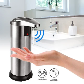 

Automatic Soap Liquid Dispenser Stainless Steel Hand Free IR Sensor Touchless
