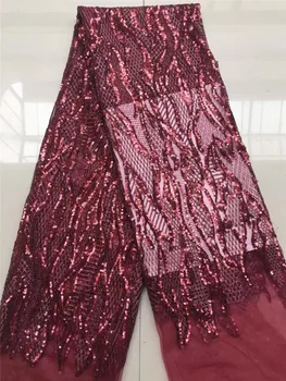 

top quality BZL-8.1516 french lace fabric african lace fabric with sequins embroidery mesh tulle fabric