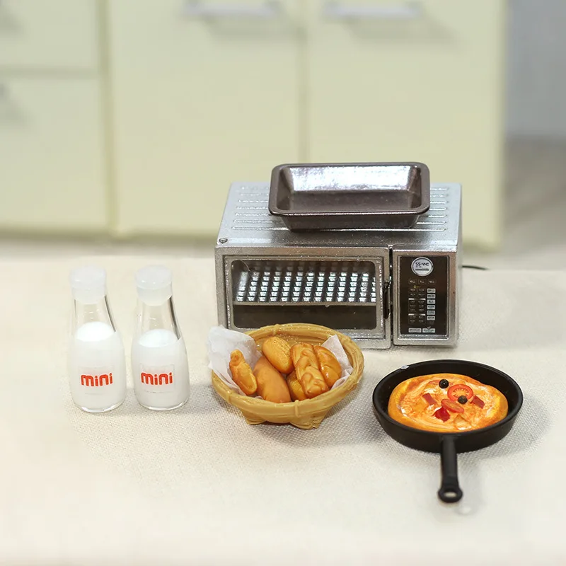 

5pcs Mini Cake Milk Oven Set For Dollhouse Kitchen Tool Tiny Product Miniature Accessories For Play Toy