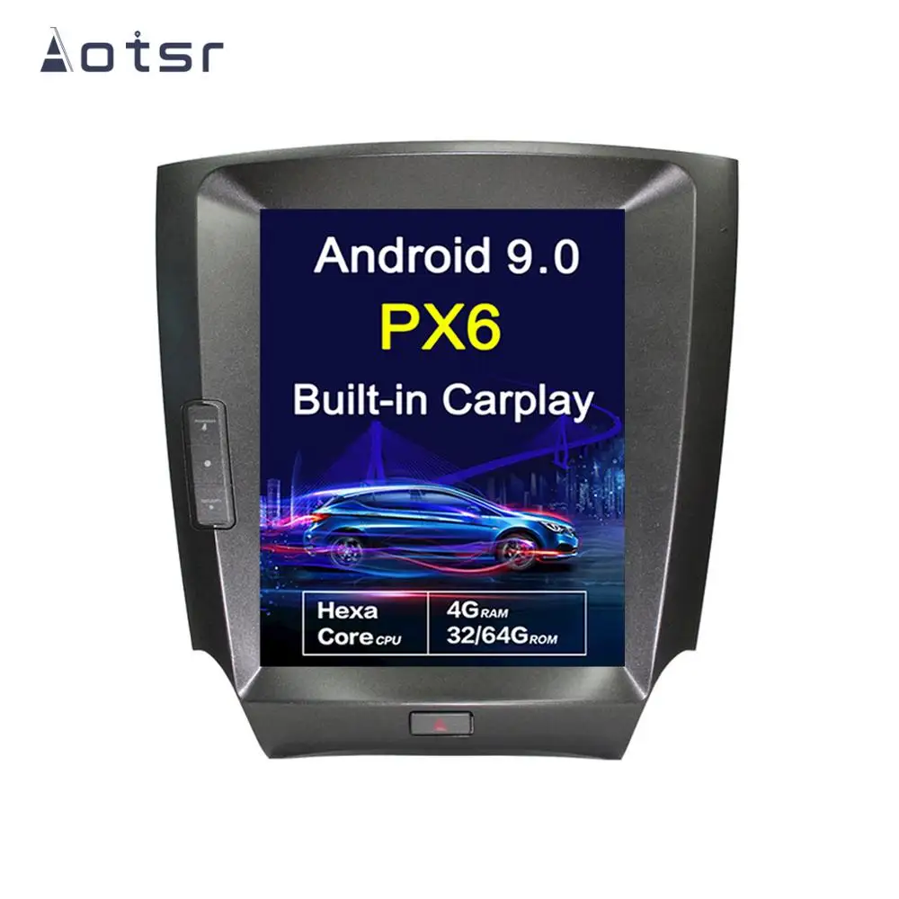 Android 9,0 Tesla стиль 10,4 ''вертикальный экран Автомобильный gps навигатор для LEXUS IS200 IS250 IS300 IS350 2005-2011 мультимедийный плеер