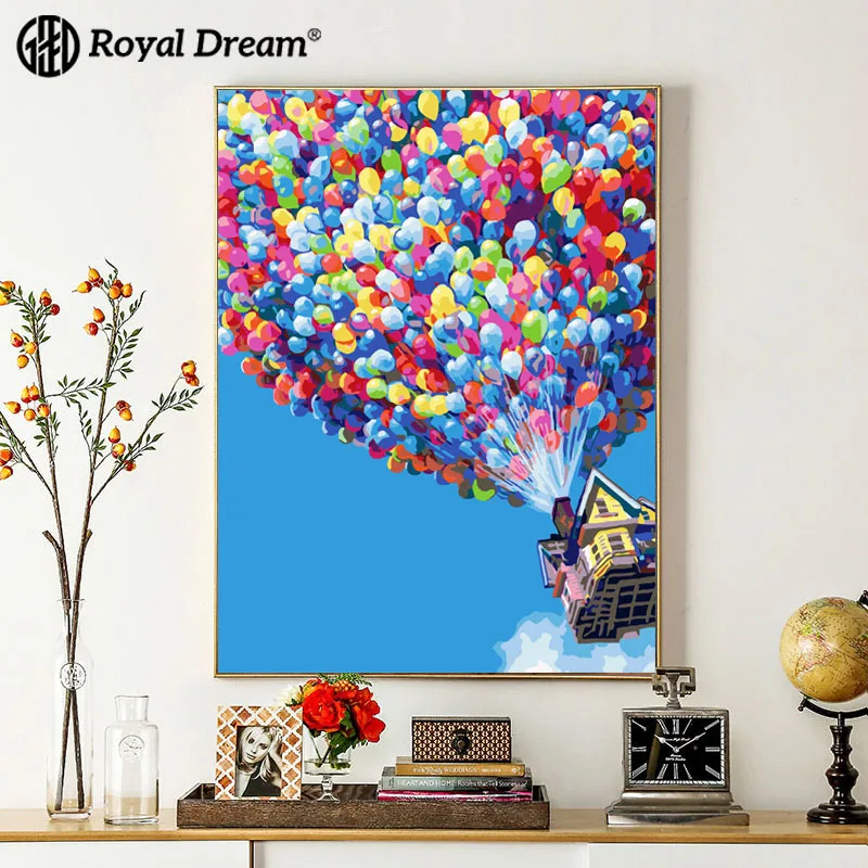 

DIY Digital Oil Painting Painted Coloring Oil Painting Living Room Wall Scenery Oil Painting Entrance Electric Meter Box Decorat