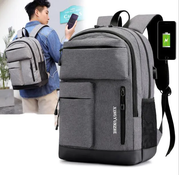 

Waterproof Men's Laptop Backpack Casual USB Charge Design Simple Business Travel Backpacks Men School Bag for Teenagers Mochila