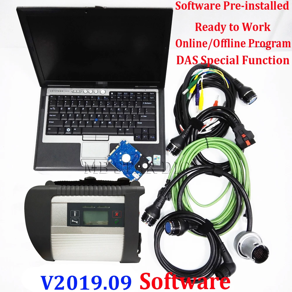 

Diagnostic Tool MB Star C4 with Laptop D630 V2019.09 Newest Software HDD/SSD Best Wifi Star C4 SD Connect OBD2 Scanner