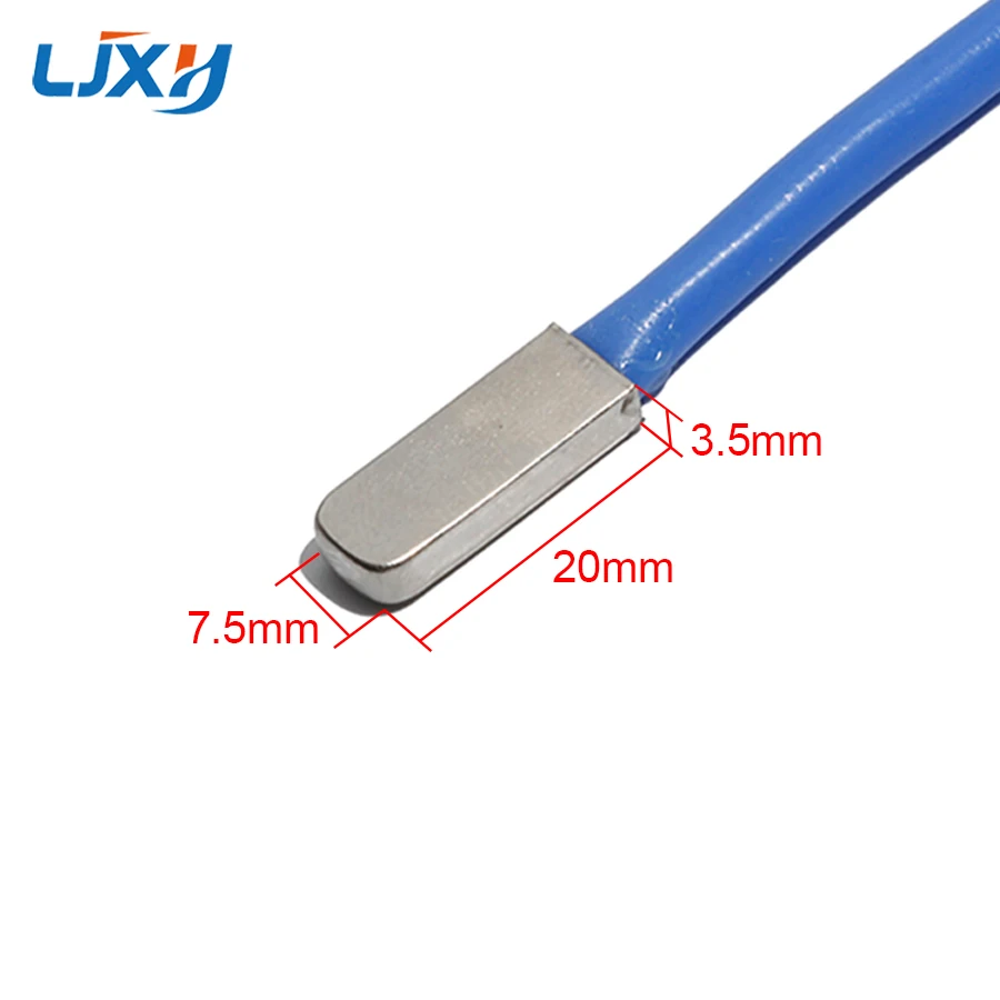 LJXH Patch Type DS18B20 Temperature Sensor Encapsulated Silicone Wire 20mm*7.5mm*3.5mm Copper Nickel-plated Probe