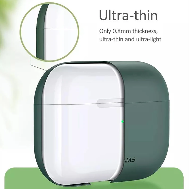 Earphone Case For Apple AirPods pro liquid Silicone Cover USAMS Wireless Bluetooth Headphone Ultra-thin Air Pods pro Protective