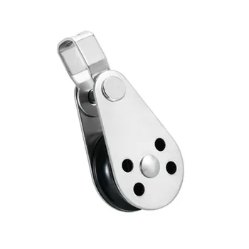 

Canoe Nylon Pulley Block Kayak Flexible Removable Pin Bracket Silver Sheave