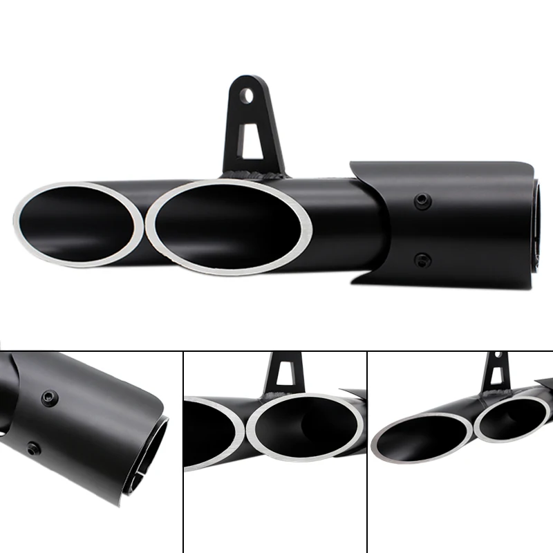 

38-51mm Universal Motorcycle Double Exhaust Modified Muffler Pipe Scooter Pit Bike Dirt Motocross for KTM Honda Yamaha