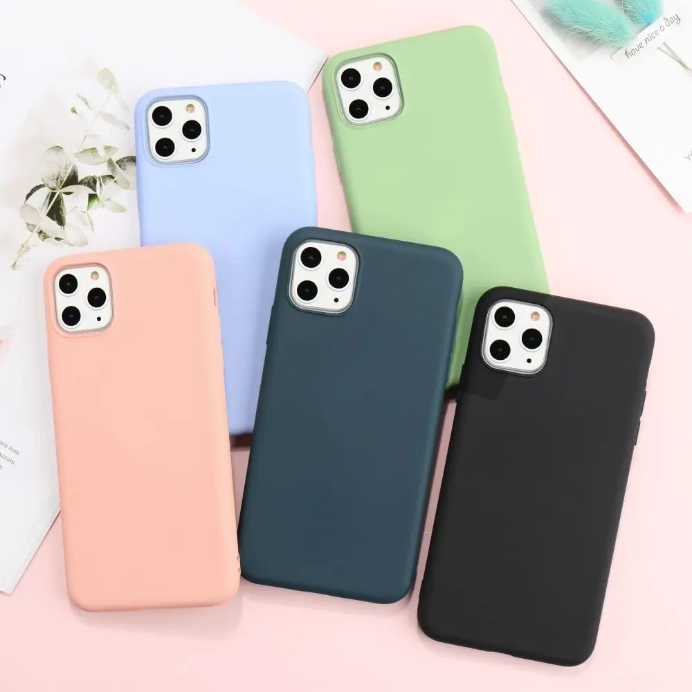 Силиконовый мягкий чехол для Iphone 6 6s Xs Xr X 8 7 Plus с полной защитой тонкий