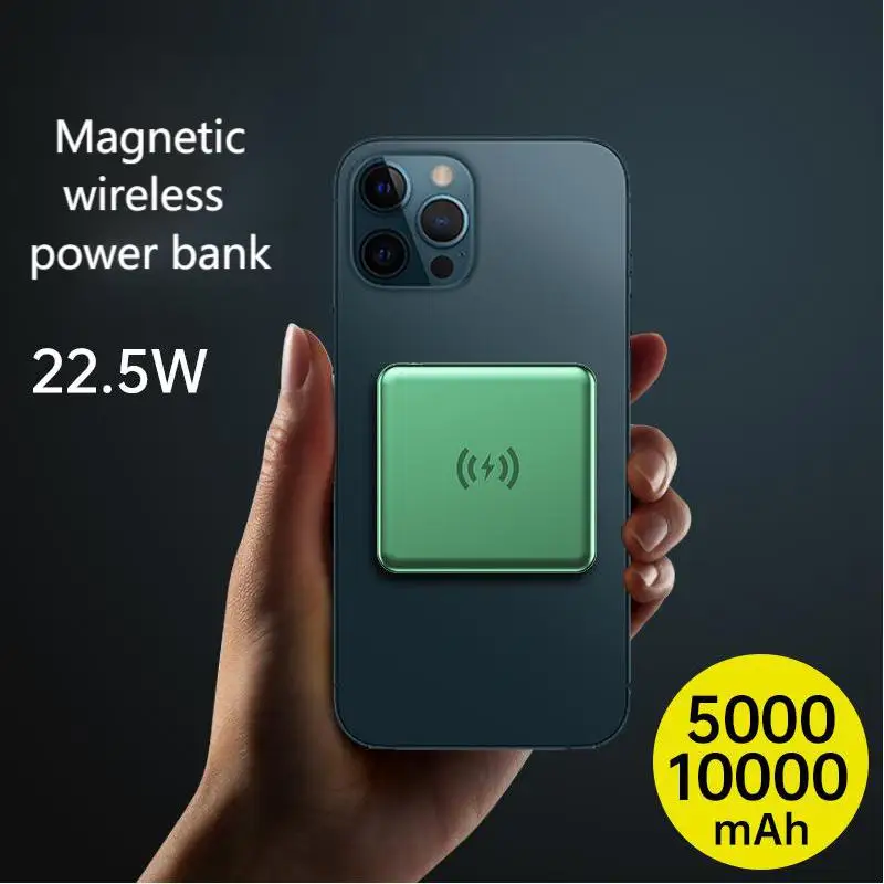 Cargador inalámbrico para iPhone 12 promax Mini, carga rápida inalámbrica para Samsung, Xiaomi, Huawei, Banco de energía inalámbrico