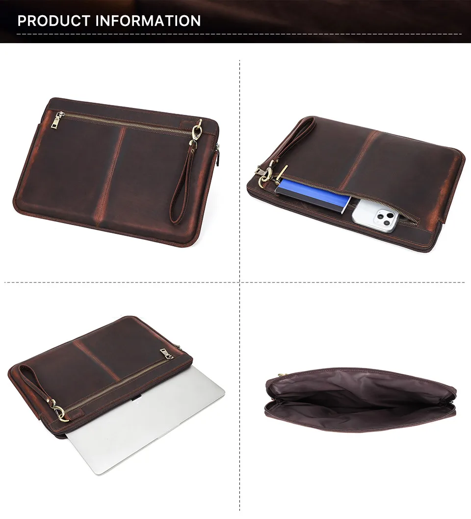 retro saco do portátil caso para macbook pro ar pro polegada de couro vaca pasta barra toque