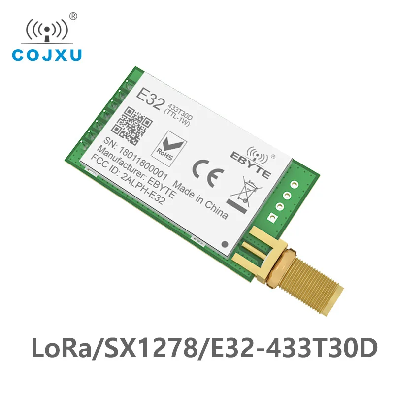 LoRa SX1278 SX1276 TXCO 433 МГц 1 Вт радиочастотный модуль передатчик lora UART 433t30d дальность