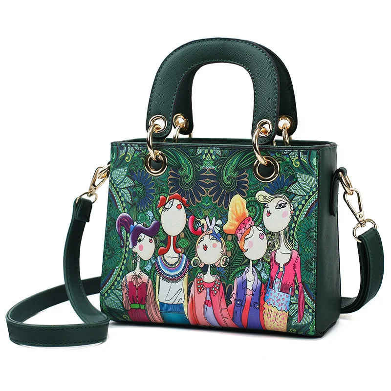 

2019 New Style Fashion Single-shoulder Bag for Women Korean-style Printed Versatile Simple Generous Creative Casual Oblique Hand