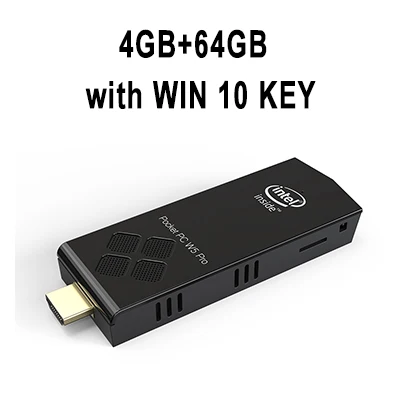 4GB 64GB WIN 10 Key Мини-ПК Windows 10 Intel четырехъядерный процессор Z8350 ram 2G HDMI1.4 Linux 4K UHD Wifi Bluetooth мини настольный неттоп компьютер - Цвет: 4GB 64GB WIN 10 Key