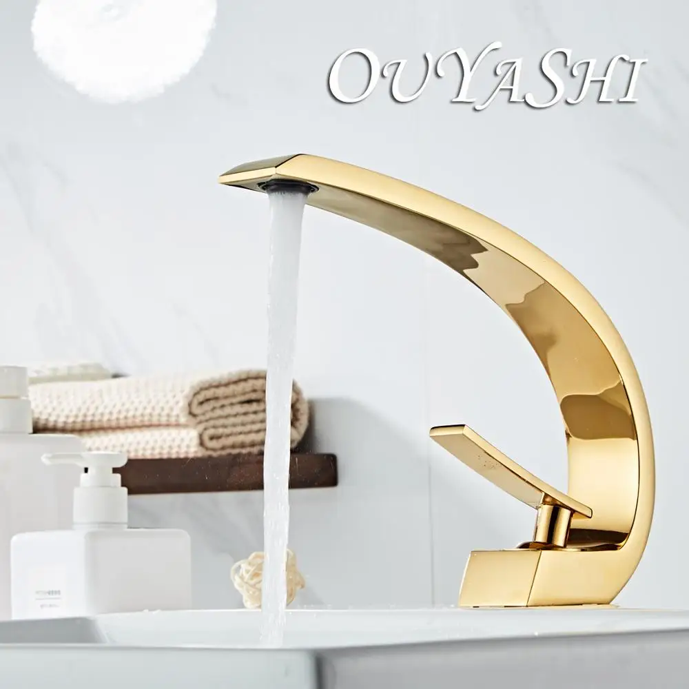 

OUYASHI modern bathroom basin faucet mixer water tap single handle single hole elegant