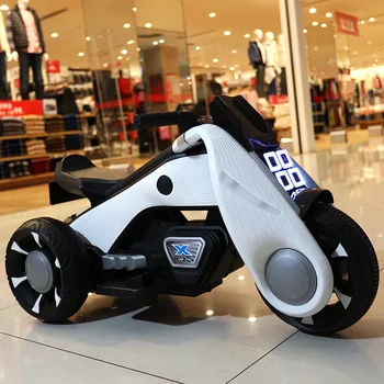 

Big 88cm Boys Girls Electric Motorcycle for 3-6Y Kids Cars Toys with LED Light Glow In The Dark Battery Car Toys for Children