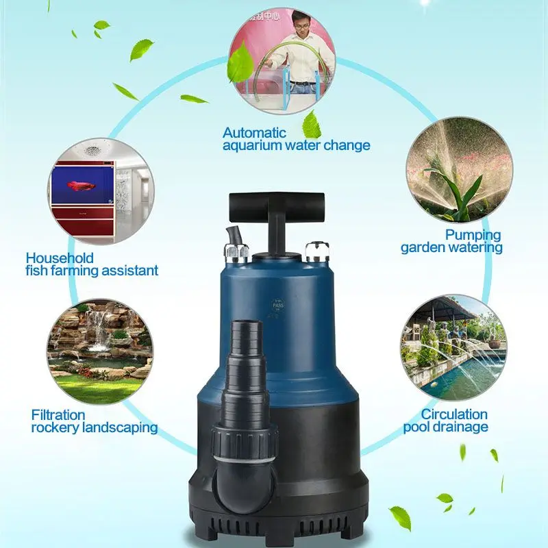 

220V-240V Submersible Water Pump Vertical Frequency Variation Pump Aquarium 7000-16000L/H