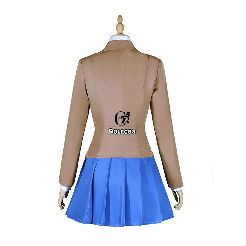 ROLECOS Game Doki Doki Literature Club Cosplay Costumes Sayori Yuri Natsuki Monika Cosplay Costume School Uniform Women Outfit
