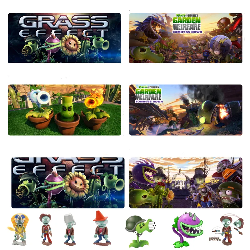 2020 Новые Растения Vs игрушки зомби Боевая фигурка коврик для мыши Забавный запуск