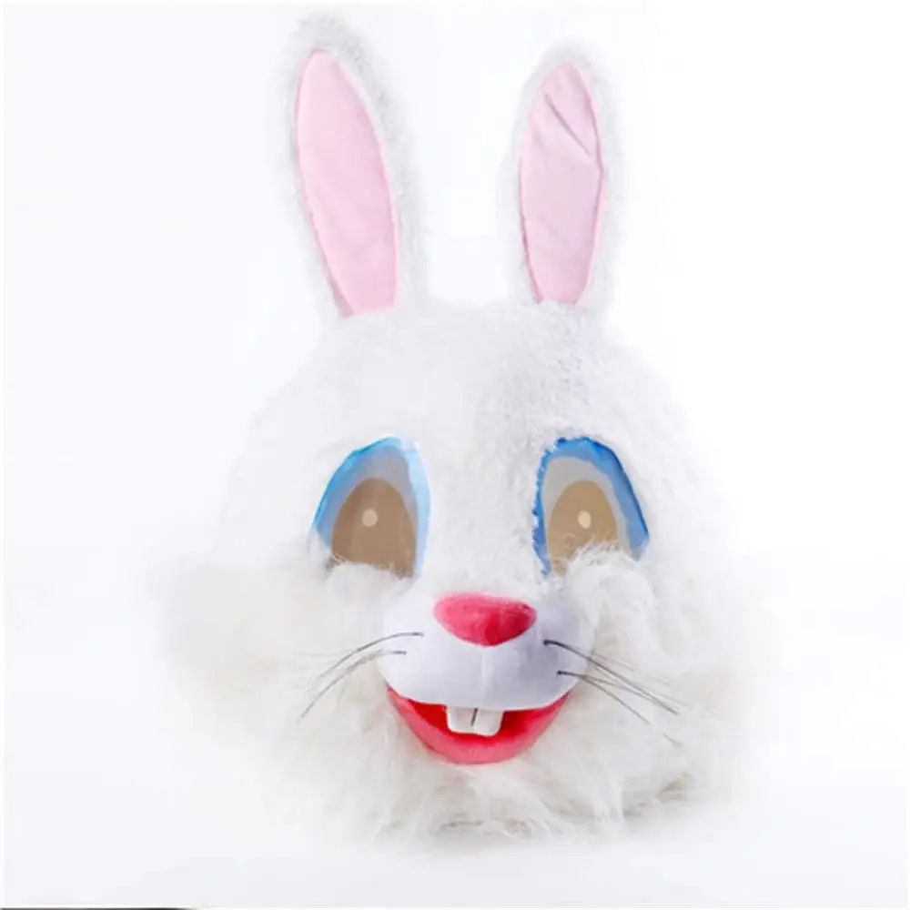 

Plush Bunny Mask Rabbit Animal Mascot Head Hare Fursuit Head Adult