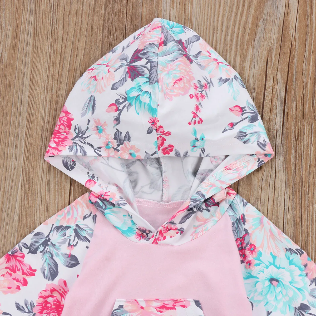Pudcoco Newborn Kid Baby Girl Flower Hooded Tops Long Floral Pants Leggings Outfits Clothes 0-24M