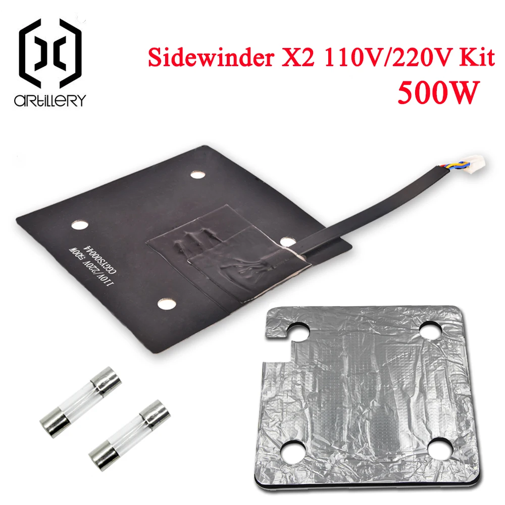 Kit Fusível para Novas Impressoras 3d Sidewinder x2 e Genius Pro da Artilharia Cama Quente Algodão para Aquecimento 110v 220v