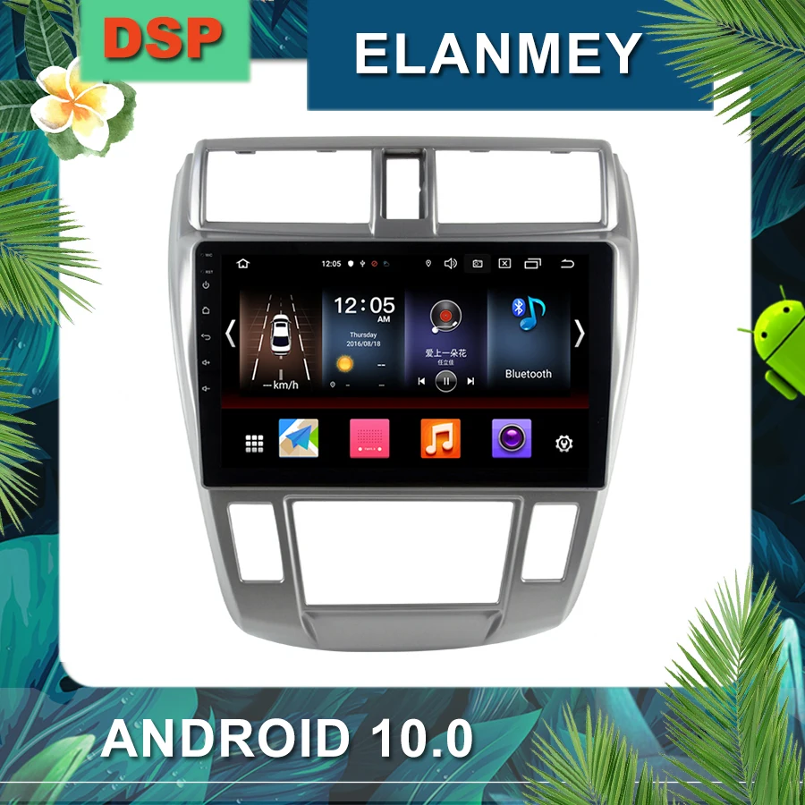Новейший Android 10,0 автомобильный радиоприемник для HONDA CITY AT 2008-2011 Автомобильный мультимедийный навигационный стерео с DSP звуковым головным устройством Автомобильный gps