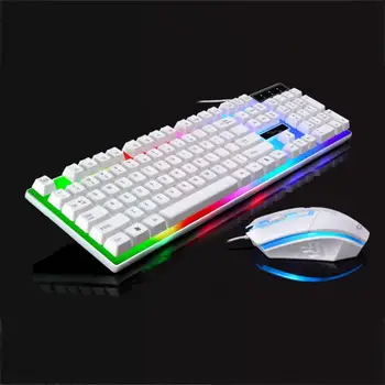 

G21 Wired USB Illuminated Keyboard And Mouse Set Computer Manipulator Backlit Exquisite Keyboard Mouse Set