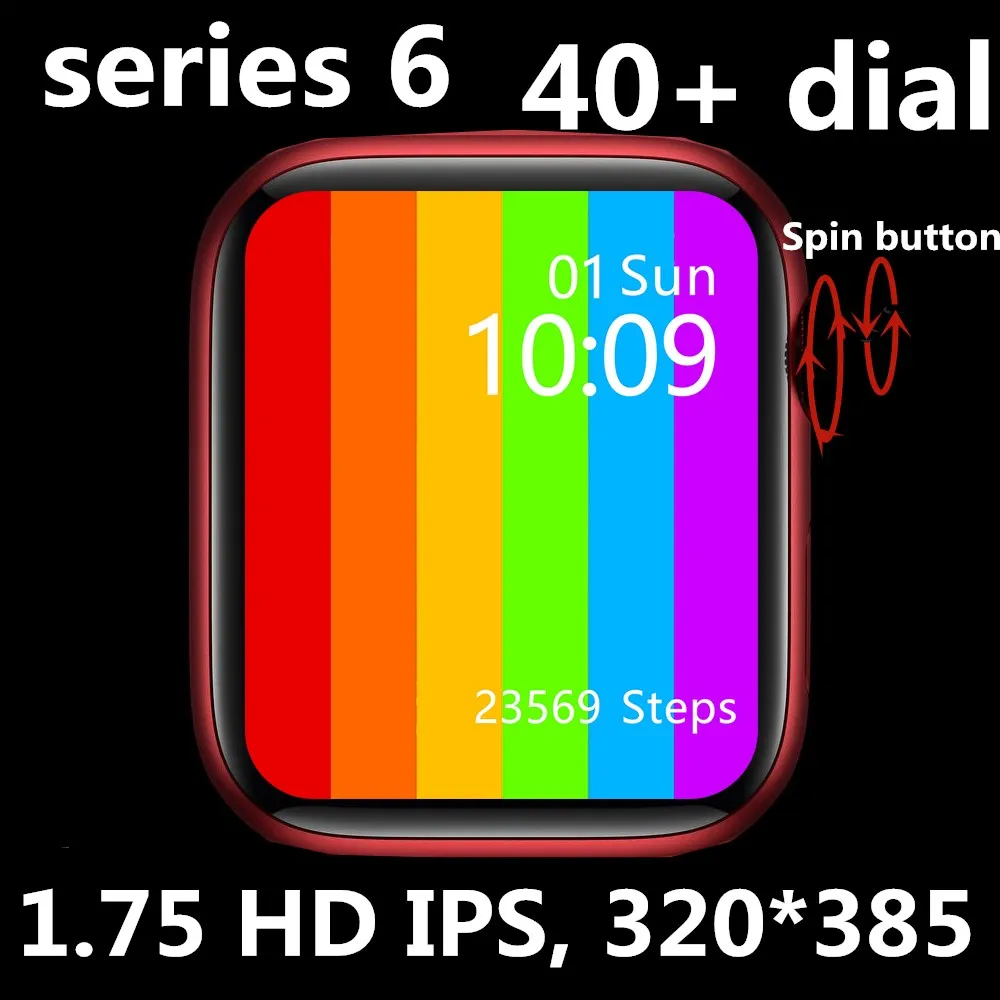 IWO 13 W56 Серия 6 Смарт-часы 1 75 дюйма 320*385 IPS полный сенсорный экран для мужчин женщин