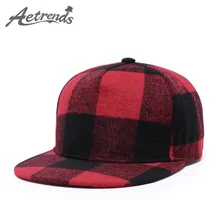 [AETRENDS] клетчатая хип-хоп шляпа Snapback шапки и головные уборы для мужчин и женщин Z-9929
