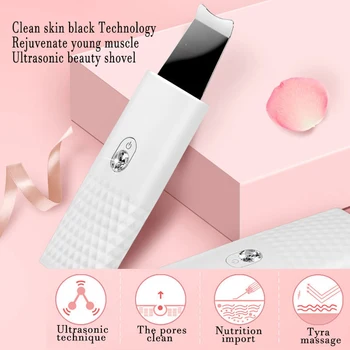 

Ultrasonic Scrubber Deep Cleansing Face Scrubber Facial Cleansing Shovel Exfoliating Skin Scraper Peeling Beauty Instrument