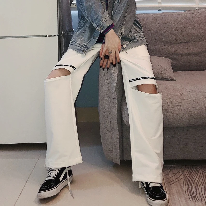 

Summer 2019 Street Couple Couple Pant Men's Pure Color Base Bottom Leg-binding Leisure Pants Tide