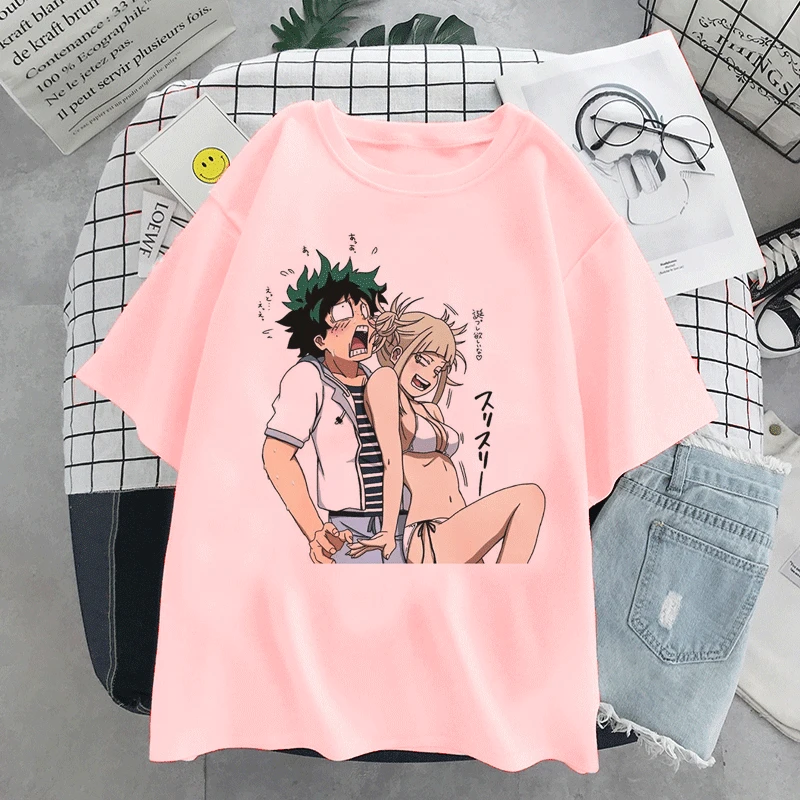 Summer Japan Anime My Hero Academia Harajuku Kawaii Cute Cartoon Simple Style Fashion Casual Streetwear Women Blouse Tops Shirt Blouses Shirts Aliexpress