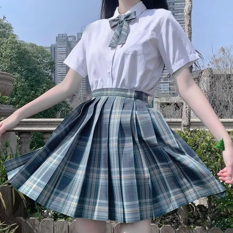 女性紫黒 Y2K プリーツチェック柄スカート Glir ハイウエスト