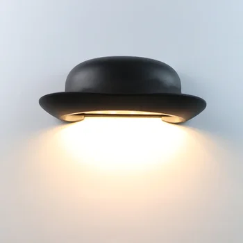 

Nordic modern LED wall lamp Simplicity hat shape waterproof indoor and outdoor bedroom living room loft lighting fixture sconce