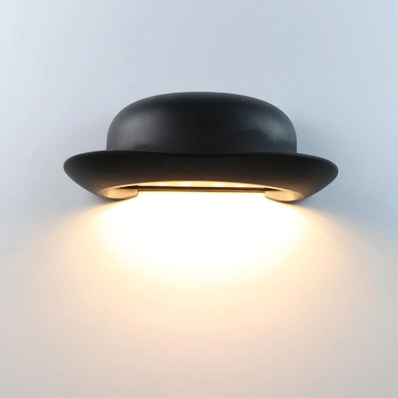 Nordic modern LED wall lamp Simplicity hat shape waterproof indoor and outdoor bedroom living room loft lighting fixture sconce sconce light fixture