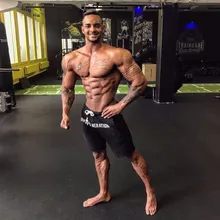 Мужские спортивные шорты с воином,, повседневные мужские шорты для бега, спортивные штаны для фитнеса, мужские спортивные хлопковые шорты