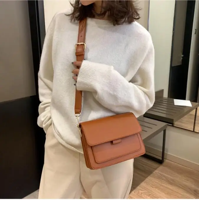 

Female small bag simple style PU leather fashion MINI bag women vintage messenger shoulder women's handbag X6985V