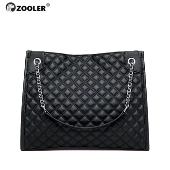 

ZOOLER Exclusively Genuine Leather Women's Shoulder Bags Soft Leather Handbag Ladies Bag Quilted Elegant Black Female Bags#QS226