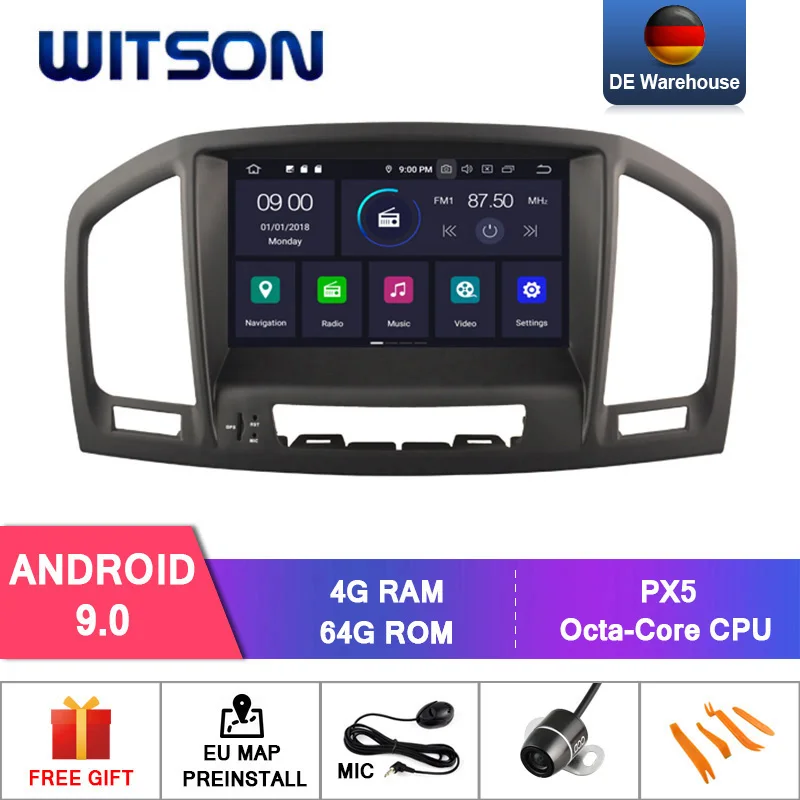 WITSON PX5 Android 9 0 автомобильный DVD GPS для OPEL INSIGNIA 2008 2011 Автомобильный аудио 4 Гб RAM + 64 FLASH