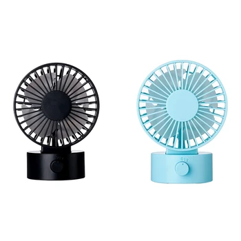 

Mini Fan 2 Speed Cooling Adjustable Dual Motors USB Desktop Fan For Office Home Baby Sleep Summer Portable Fans(Blue)