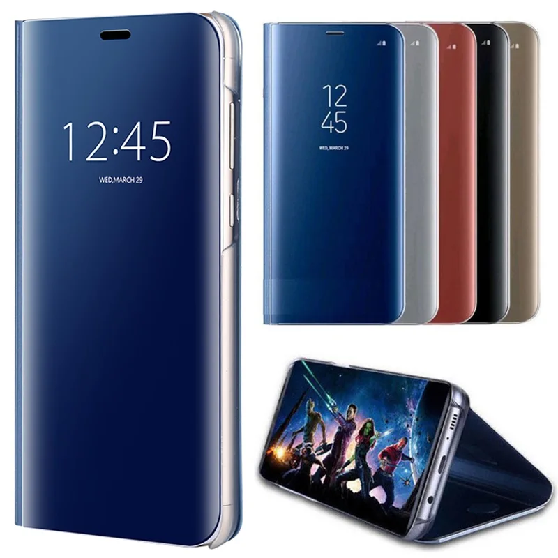 Прозрачный зеркальный флип-чехол для Huawei P Smart 2019 nova 2i 3 3i 3e Honor 10 9 8X Mate 20 x pro Lite P8 P9 P10