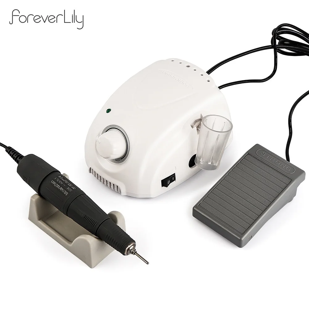 65W 35000RPM White Powerful Electric Nail Drill Machine Handpiece Speed Control Foot Pedal Manicure Pedicure Remove Gel | Красота и