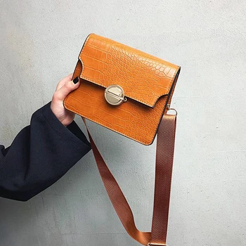 

Vintage Crossbody Bags for women Chic Alligator Pattern Top-handle Flap Bags ladies Designer Shoulder Bag metal