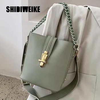 

Stone Pattern PU Leather Bucket Bags For Women 2020 Small Shoulder Messenger Bag Lady Fashion Handbags Luxury Totes 1X102