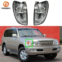 

Front Bumper Parking Corner Turn Signal Light Cover Amber Lens Lamp Without Light Bulbs for Lexus LX470 1998-2007 Accessories