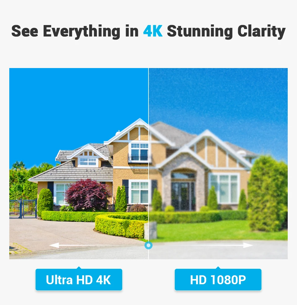 ANNKE 4K HD ультра прозрачная 8-канальная система безопасности Видео H.265+ DVR с 8 шт. 8MP ИК Открытый всепогодный CCTV камера видеонаблюдения комплект