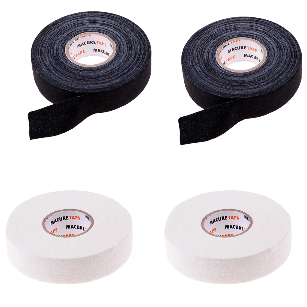 Черно-белая хоккейная Лакросс-палка тканевая Лента wrap Grip 1 ''x 25 ярдов(4-Pack